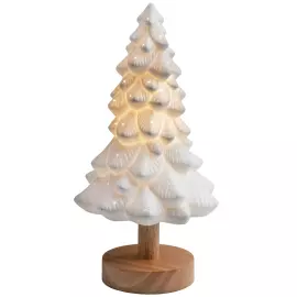 Porcelain lamp "Fluffy Christmas tree on a stand"